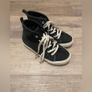 Old Navy Girls Black High-Top Sneakers with White Laces